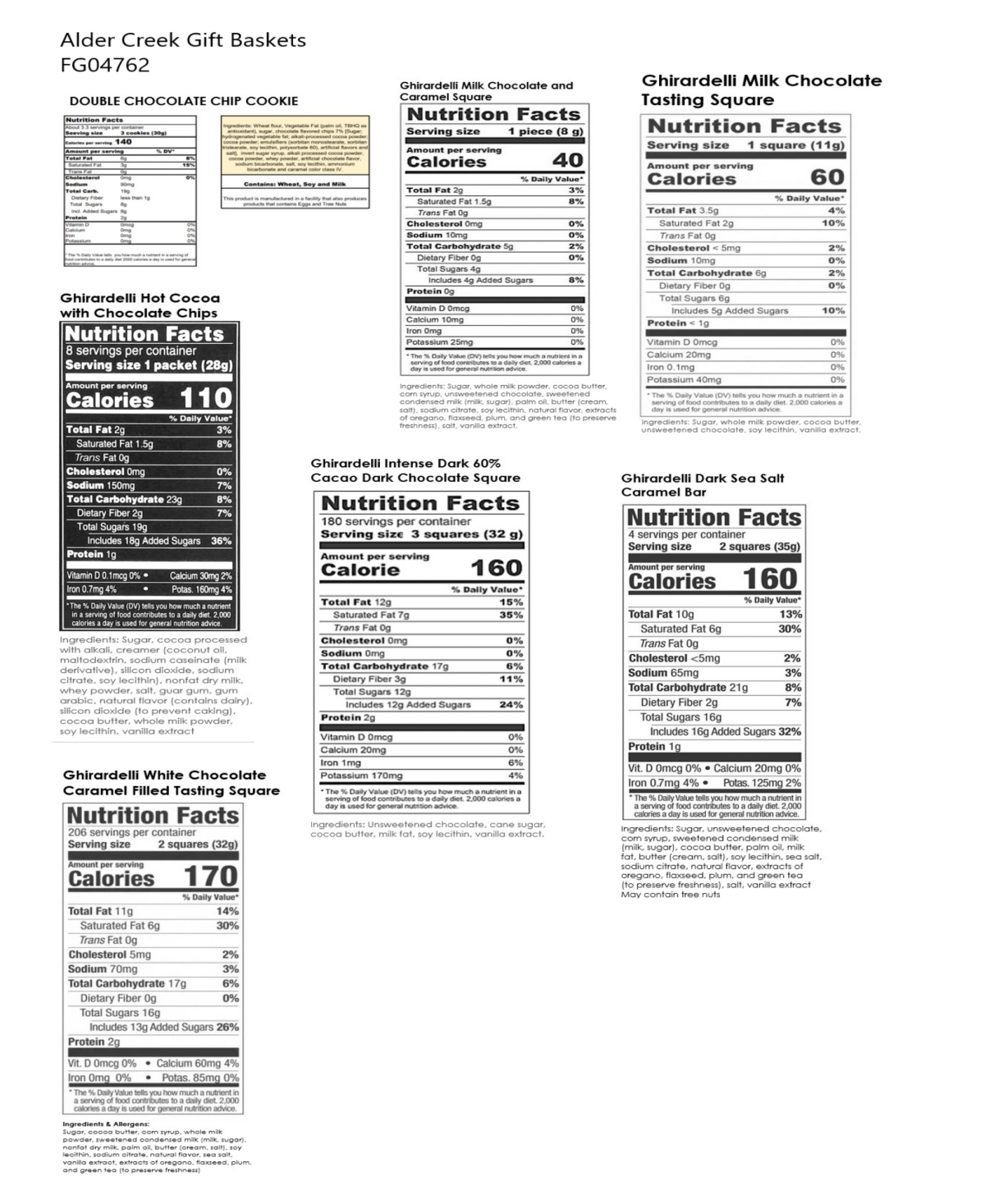 Alder Creek Gift Baskets Ghirardelli Chocolate Tower Gift Set