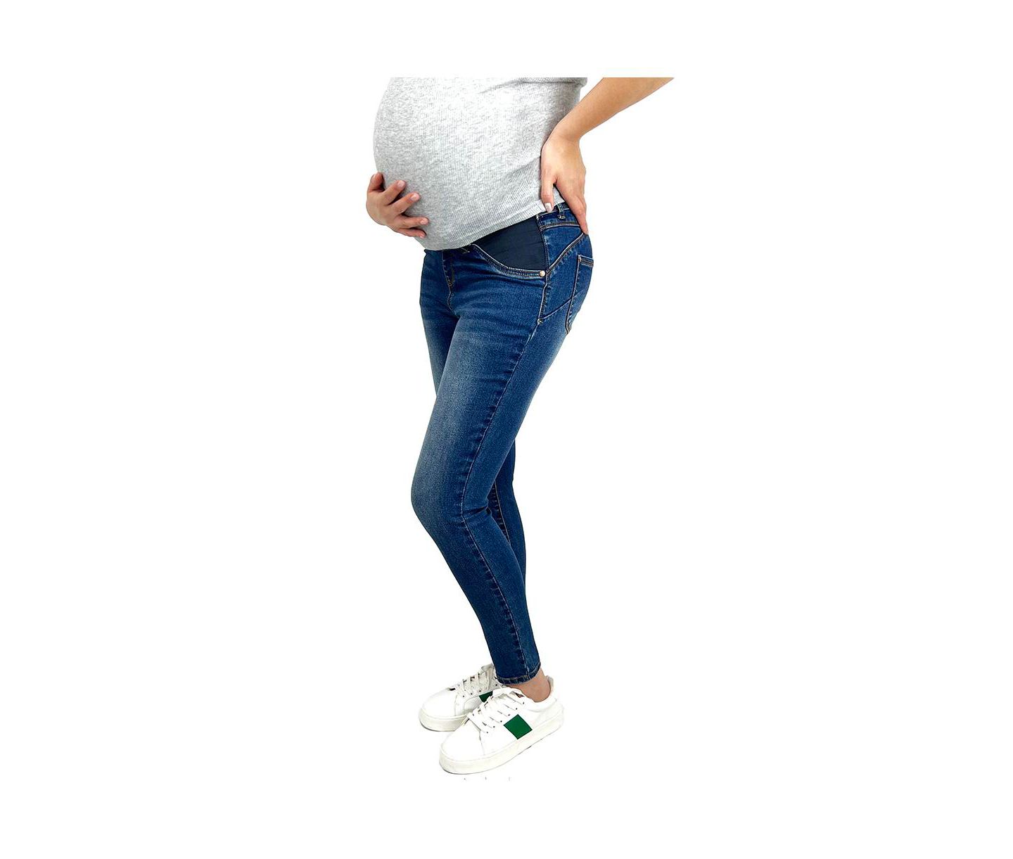 Женские джинсы Indigo Poppy Maternity Lifter Skinny with Side Elastics, цвет: Синий — фото 2