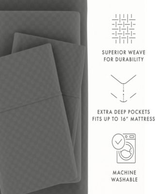 Expressed In Embossed Checkered 3-Pc. Sheet Set, Twin