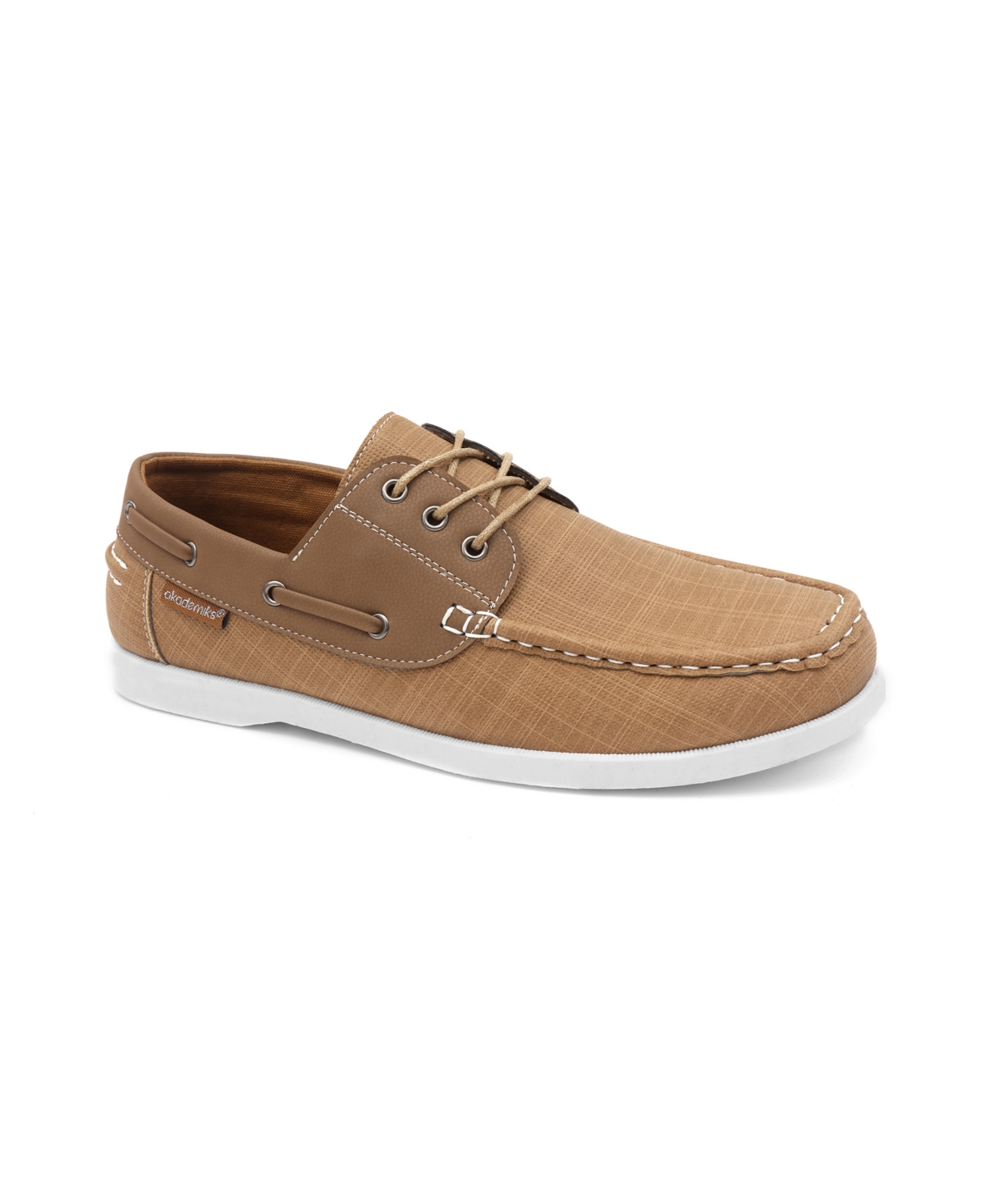 Akademiks Men's Marina 2.0 Lace-up Boat Shoes In Tan