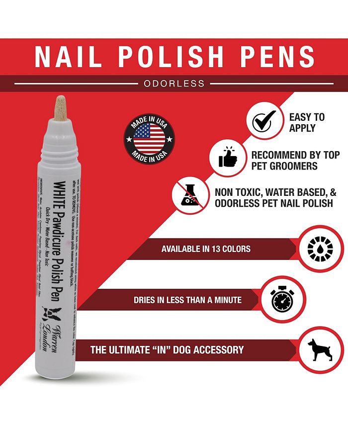 Warren London Pawdicure Dog Nail Polish Pen Non Toxic, Quick Dry