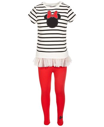 Disney Toddler Girls 2-Pc. Minnie Mouse Silhouette Top & Leggings