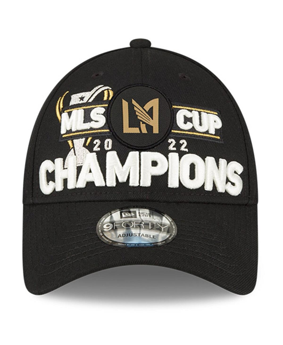 New Era Black Lafc 2022 Mls Cup Champions Locker Room 9forty Adjustable Hat In Black