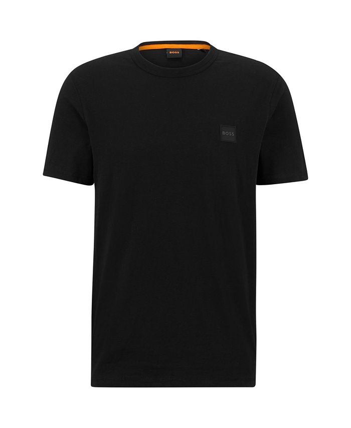 Hugo Boss BOSS by Men's Cotton-Jersey Regular-Fit with Logo Patch T ...