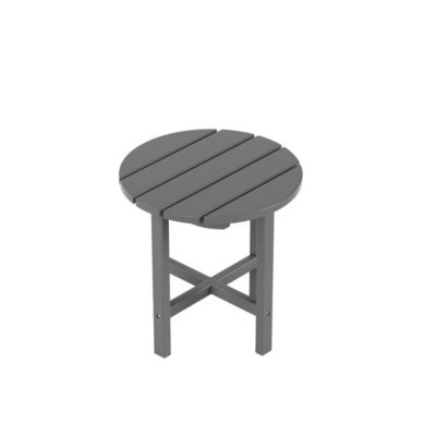 All-Weather Outdoor Patio Round Poly Adirondack Side Table