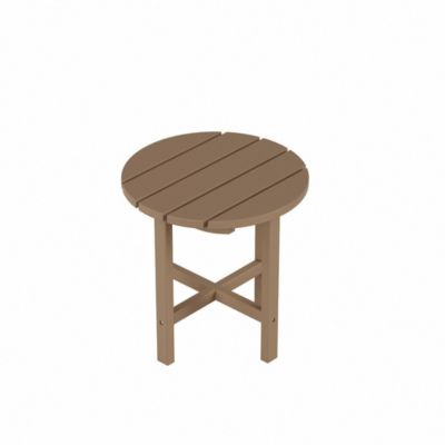 All-Weather Outdoor Patio Round Poly Adirondack Side Table