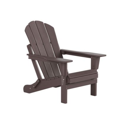 All-Weather Contoured Outdoor Poly Folding Adirondack Chair (Set of 4)