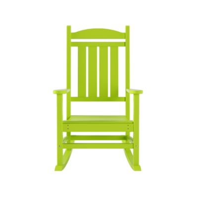 All-Weather Outdoor Patio Poly Classic Porch Rocking Chair (Set of 2)