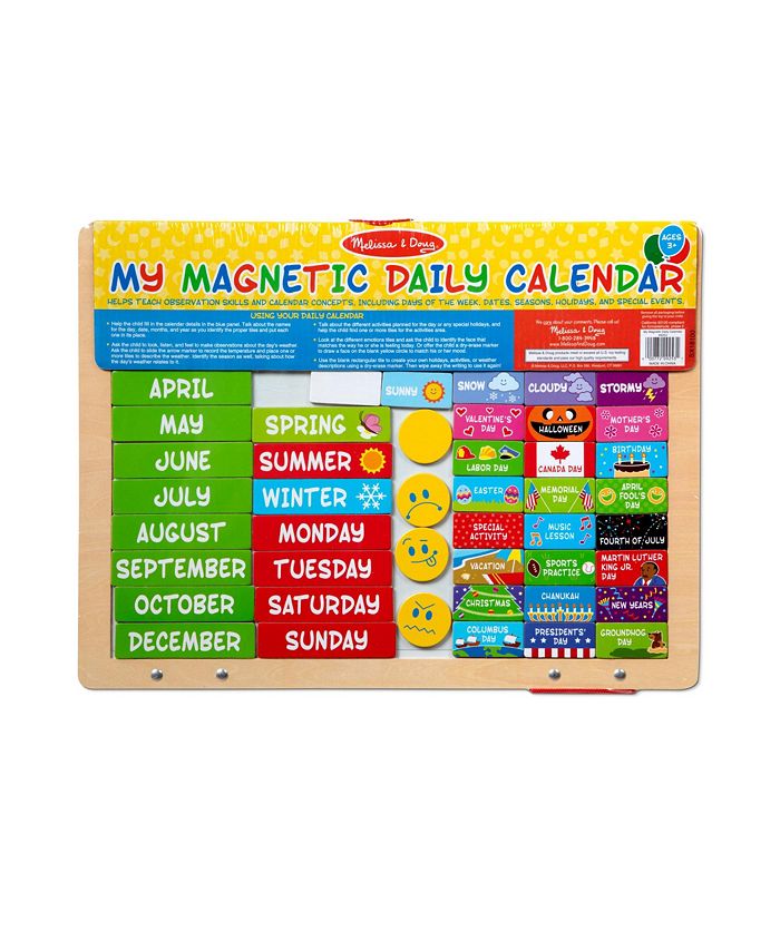 Melissa and Doug Kids #39 My First Daily Calendar Magnetic Toy Macy #39 s