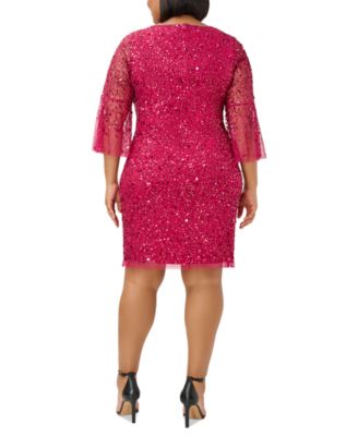 Adrianna Papell Plus Size Beaded Cocktail Dress