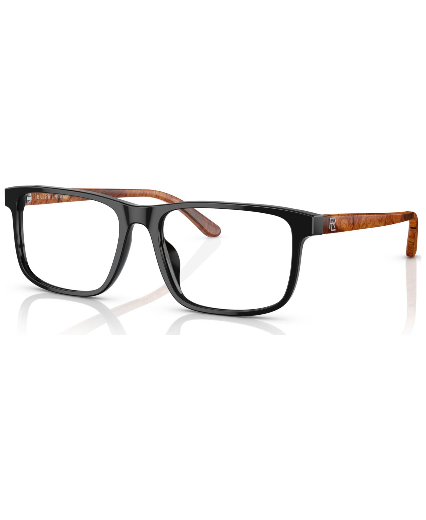 Мужские очки Ralph Lauren Man Rectangle Plastic RL6225U Eyeglasses, цвет: Блестящий чёрный — фото 1