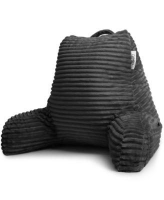 Nestl Cut Plush Striped Reading Pillow with Arms, Medium