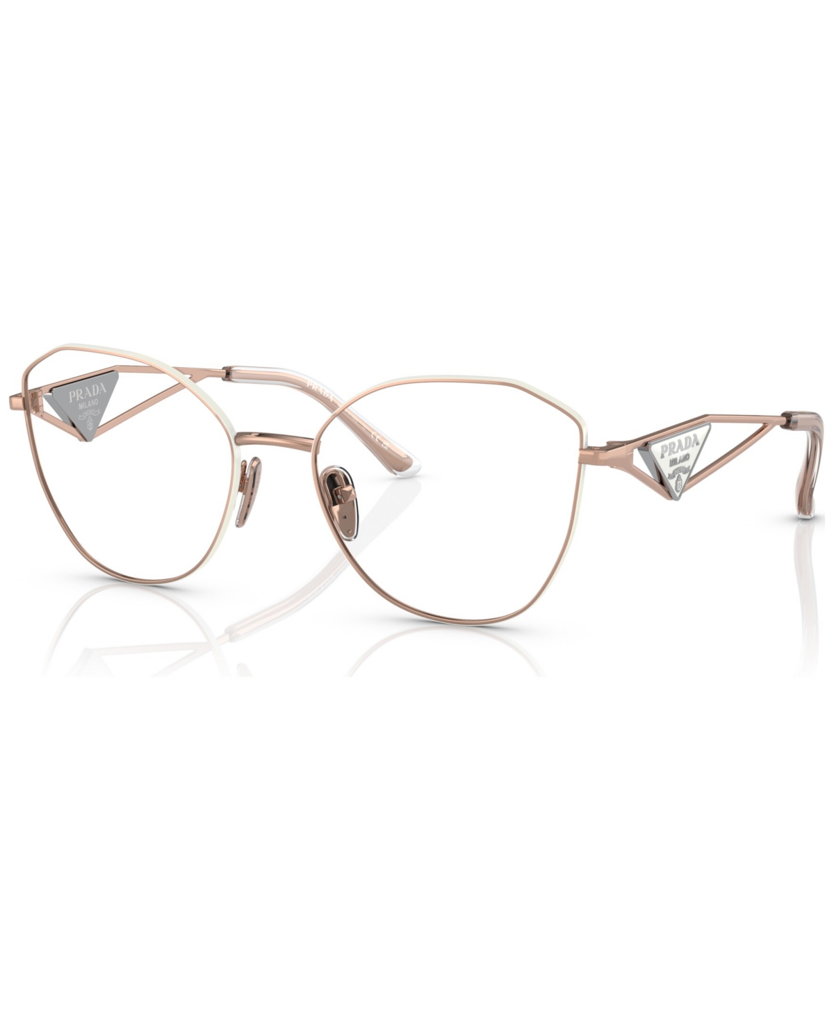 Women's Irregular Eyeglasses, Pr 52ZV55-o - Pink Gold-Tone