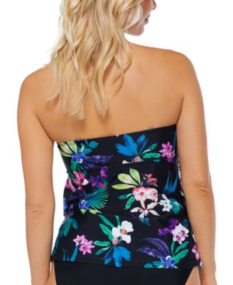 Island Escape Tiered Floral-Print Convertible Tankini, Created For Macy ...