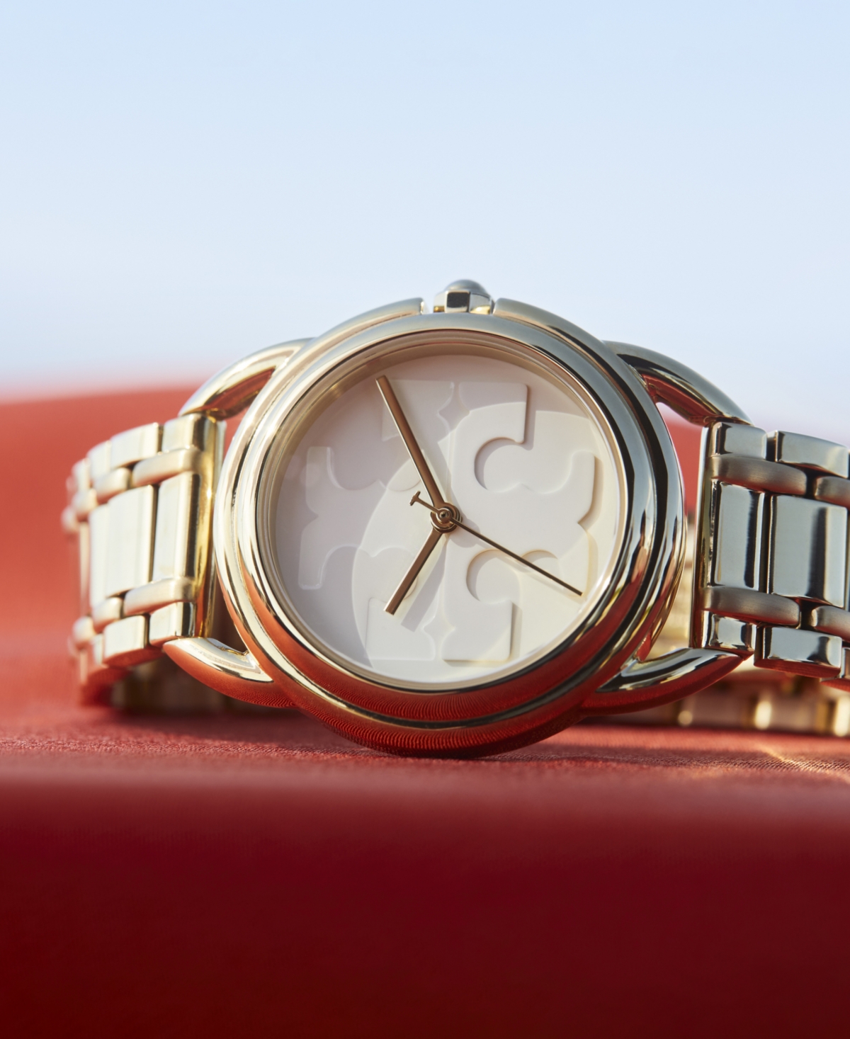 Shop Tory Burch Women's The Miller Gold-tone Stainless Steel Bracelet Watch 32mm