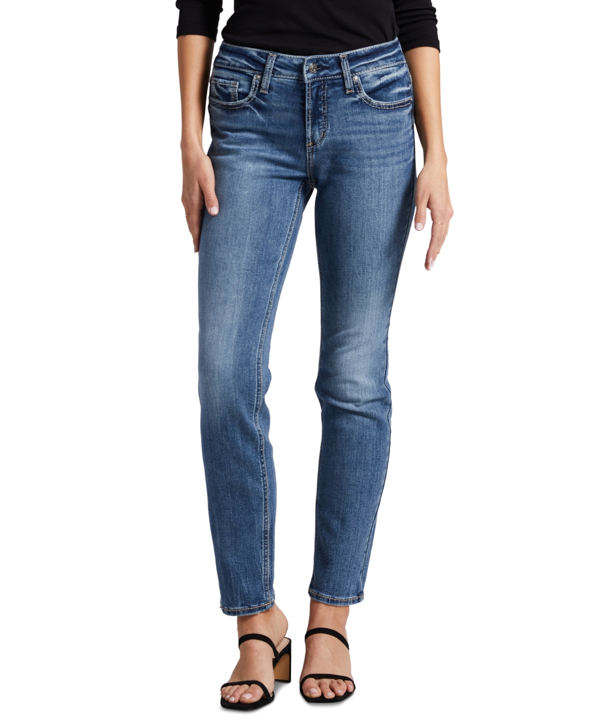 Silver Jeans Co. Suki Straight Leg Jeans In Indigo