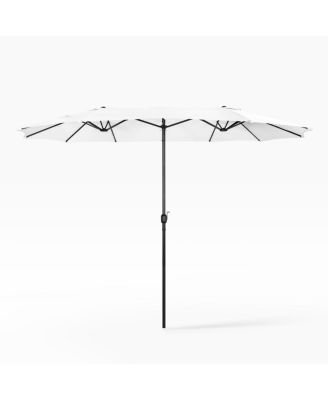 15 Ft Double Sided Outdoor Twin Market Umbrella