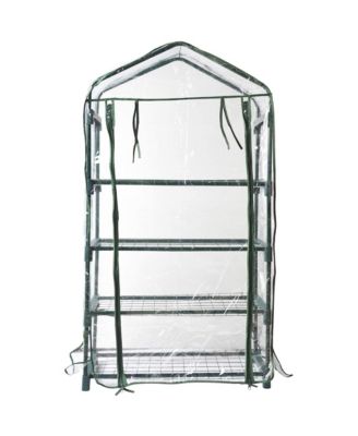 Manufacturing Bloom 4 Tier Greenhouse Small, Green 49" tall