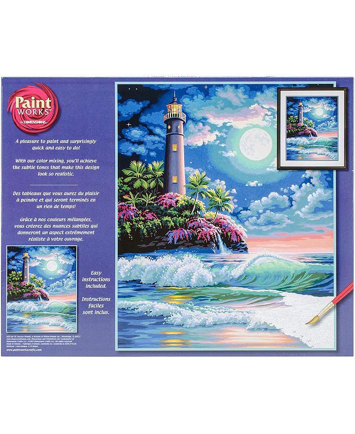 Paint Works Paint By Number Kit Lighthouse In The Moonlight Macy's