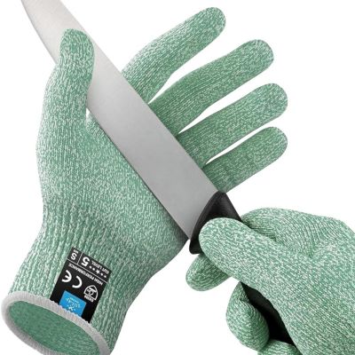 Cut Resistant Gloves Food Grade Level 5 Protection - Comfortable Safety Cut Resistant Work Gloves