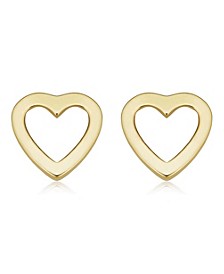 Open Your Heart Studs (7 X 7mm) In 14K Yellow Gold