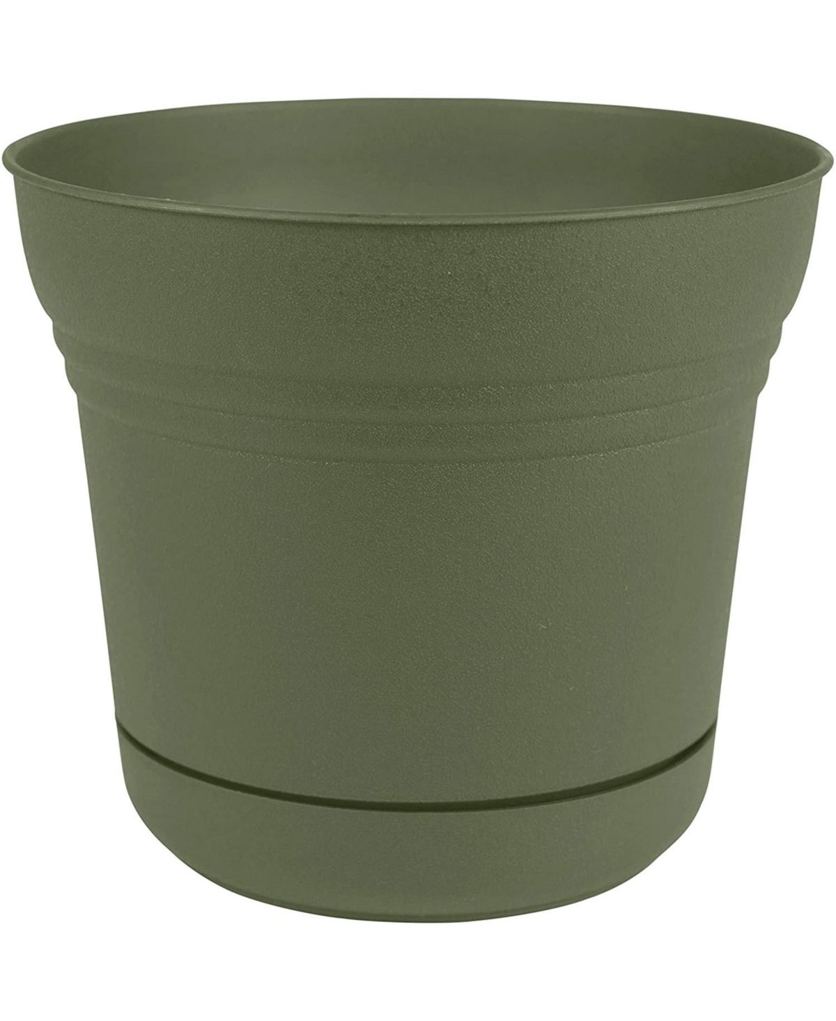 SP0542 Saturn Collection Planter with Saucer, Living Green - 5 inches - Green