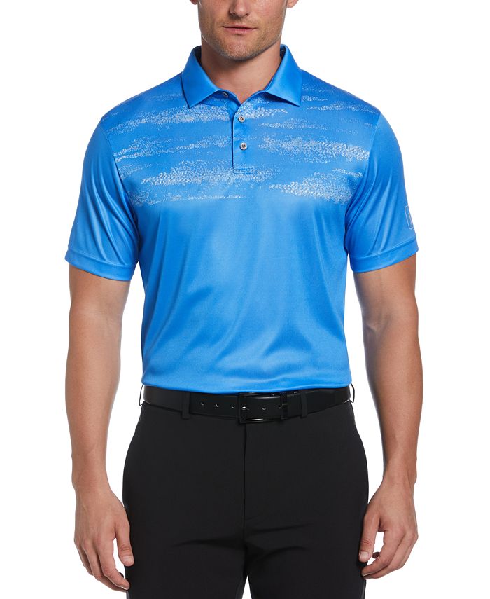 PGA TOUR Men's AthleticFit Terrain Texture Print Golf Polo Macy's