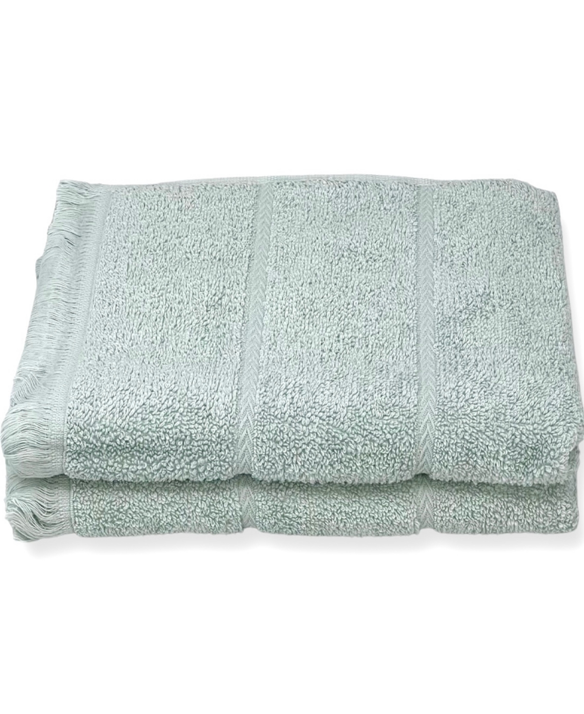 Ozan Premium Home Mirage Collection 2 Piece Turkish Cotton Luxury Hand Towel Set Bedding In Green