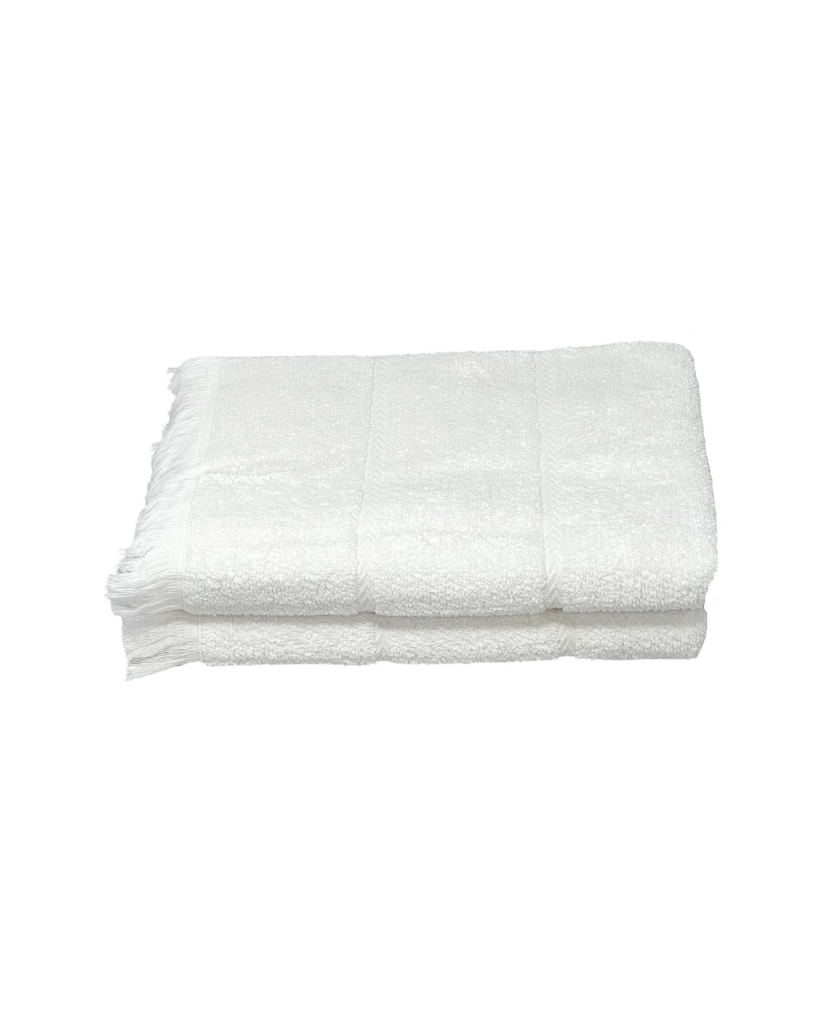 Ozan Premium Home Mirage Collection 2 Piece Turkish Cotton Luxury Hand Towel Set Bedding In White