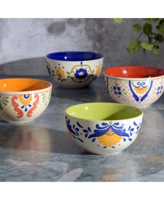 Tierra Tile Hand-Painted 4 Piece Bowl Set