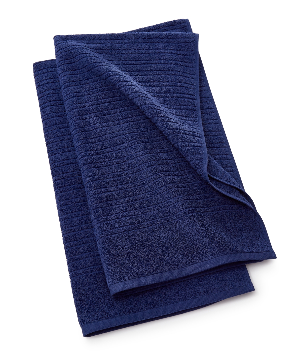 Home Design Quick Dry Cotton 2-pc. Bath Towel Set, Created For Macy's In Medieval Blue
