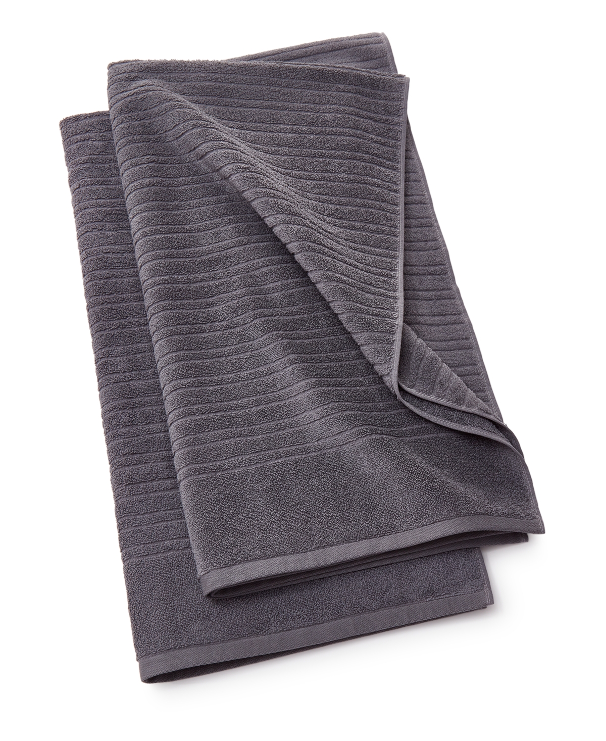 Shop Home Design Quick Dry Cotton 2-pc. Bath Towel Set, Created For Macy's In Shark