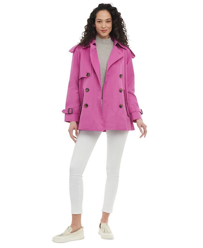 London Fog Women's Hooded DoubleBreasted Trench Coat Macy's