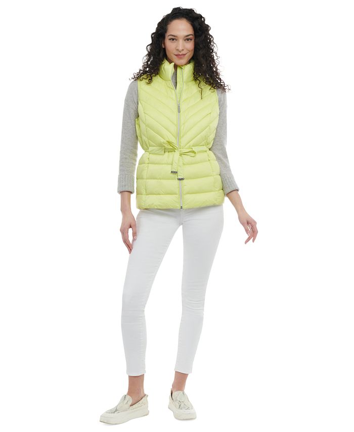 Michael Kors Women's Packable Belted Puffer Vest & Reviews Coats