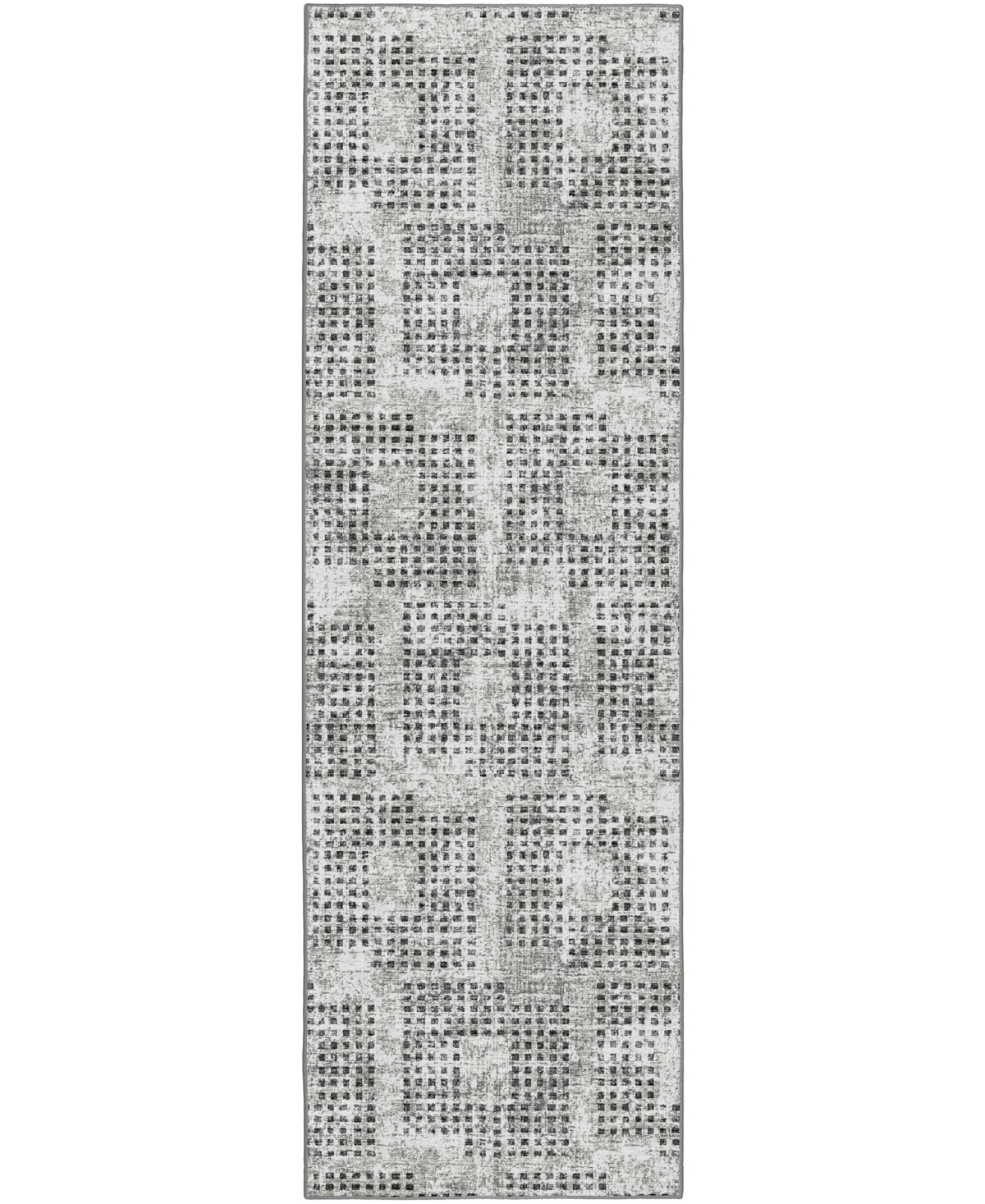 D Style Delano Da1 2'6" X 12' Runner Area Rug In Charcoal