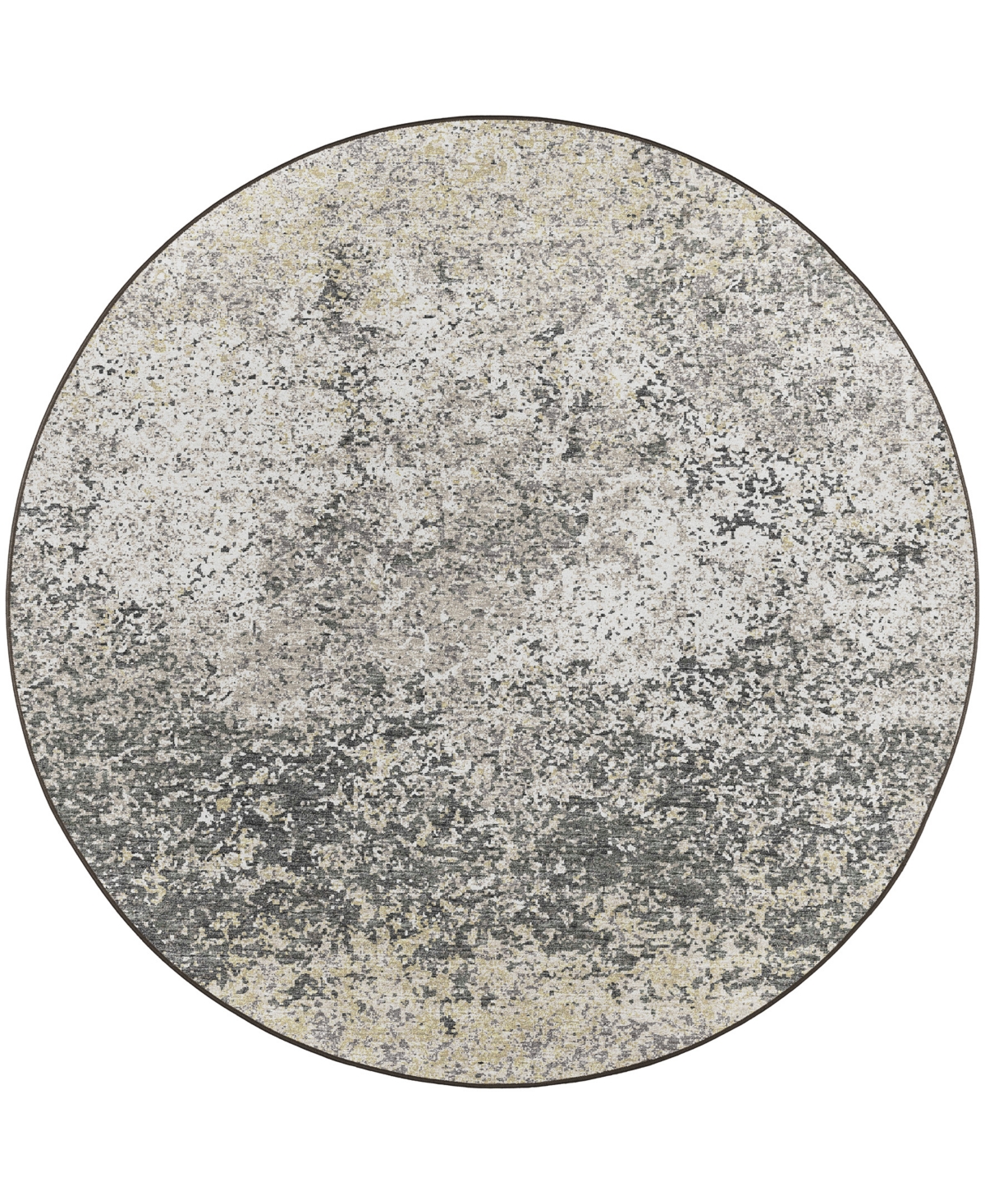 D Style Briggs Brg-3 6' x 6' Round Area Rug - Slate