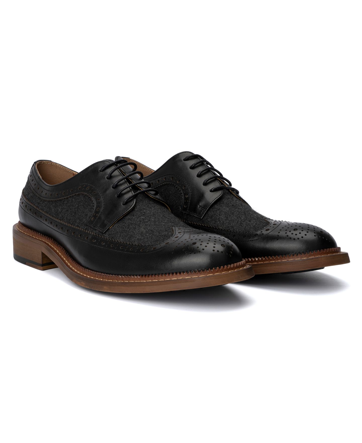 Мужские туфли Vintage Foundry Co Garret Lace-Up Oxfords, цвет: Чёрный — фото 7