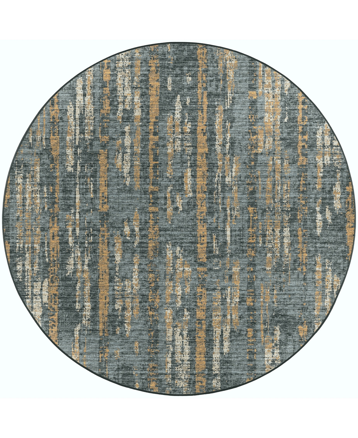 D Style Briggs Brg-6 10' x 10' Round Area Rug - Charcoal