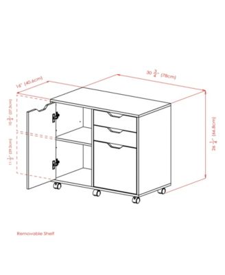 Halifax 26.3" Wood 2-Drawer Wide Filing Storage Cabinet