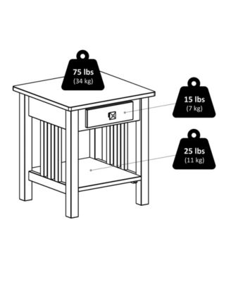 Stafford 22.05" Wood Accent Table