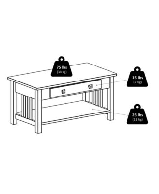 Stafford 18.11" Wood Coffee Table