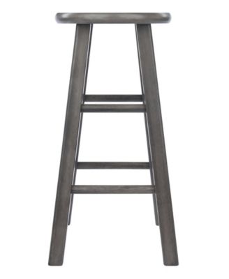 Ivy 24.2" Wood Square Leg Counter Stool