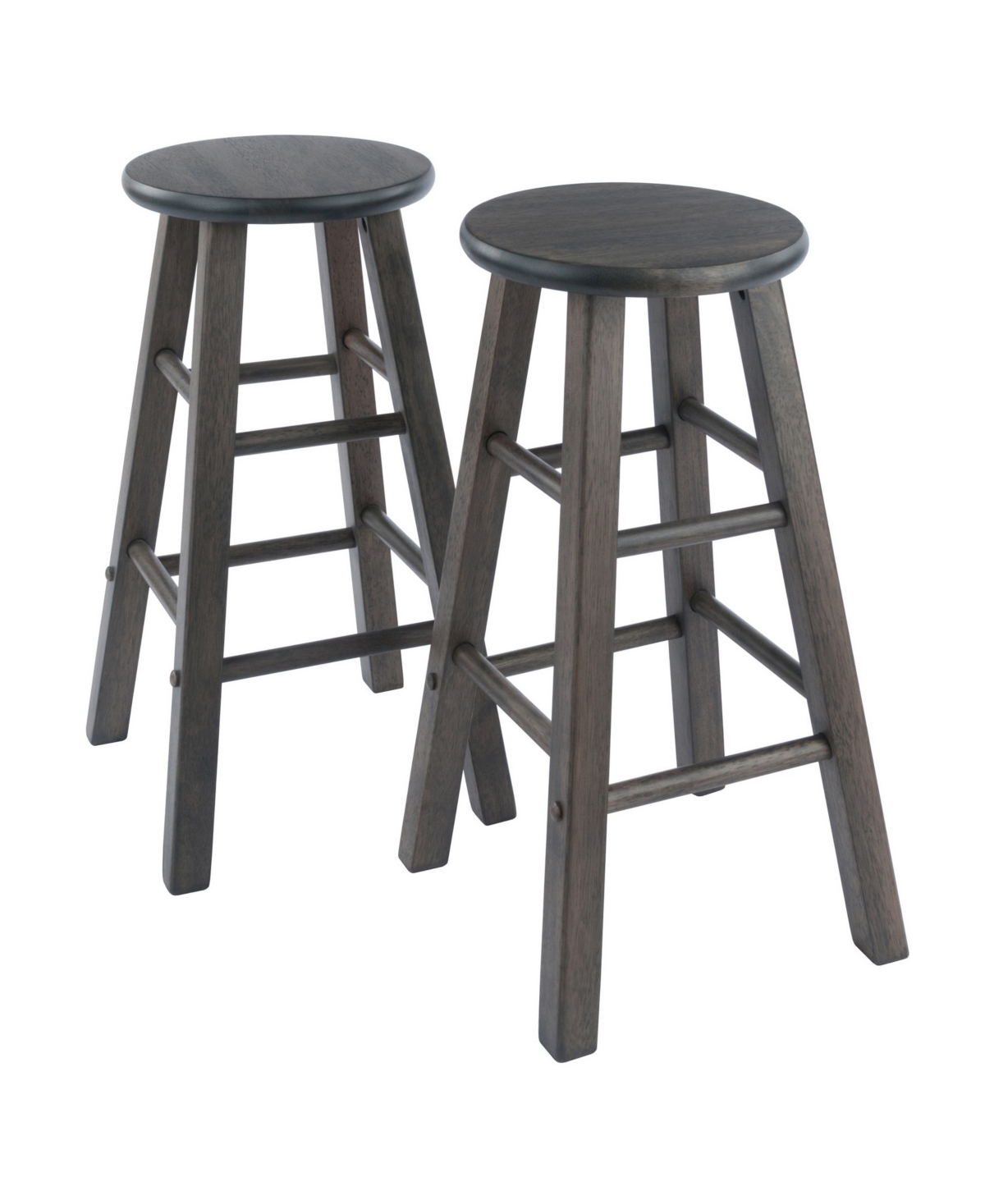 Winsome Element 2-piece Wood Counter Stool Set In Oyster Gray