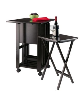 Sophia 5-Piece Wood Drop Leaf Top Snack Table Set