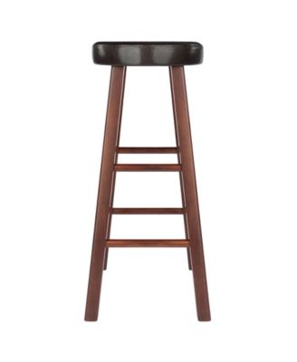 Maria 2-Piece Wood Cushion Seat Bar Stool Set