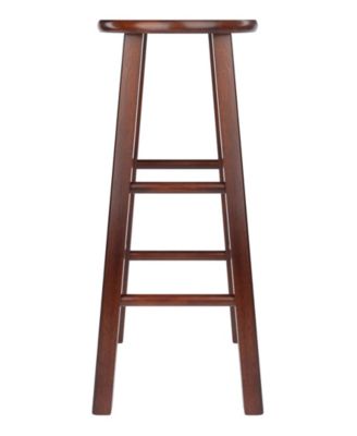 Winsome Element 2-Piece Counter Stool Set - 24 Inch Height, Oyster Gray, Solid Wood - View #2