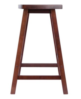Katashi 23.78" Wood Fan Shape Counter Stool