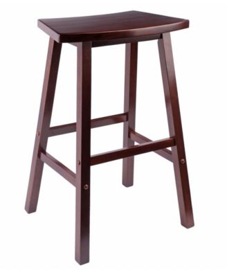 Katashi 28.62" Wood Fan Shape Bar Stool