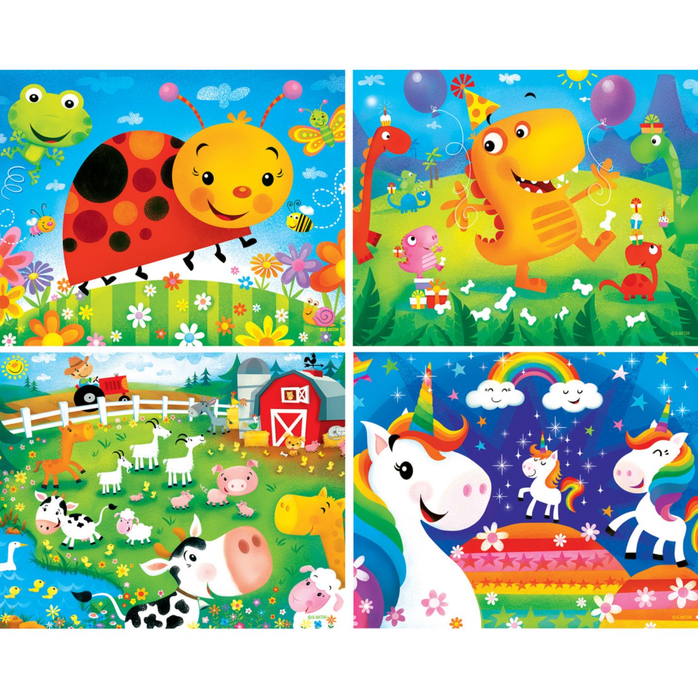 Детские игрушки MasterPieces Puzzles Lil Puzzler 4-Pack 48-Piece Jigsaw Puzzles, Ages 6+, цвет: Разноцветный — фото 2