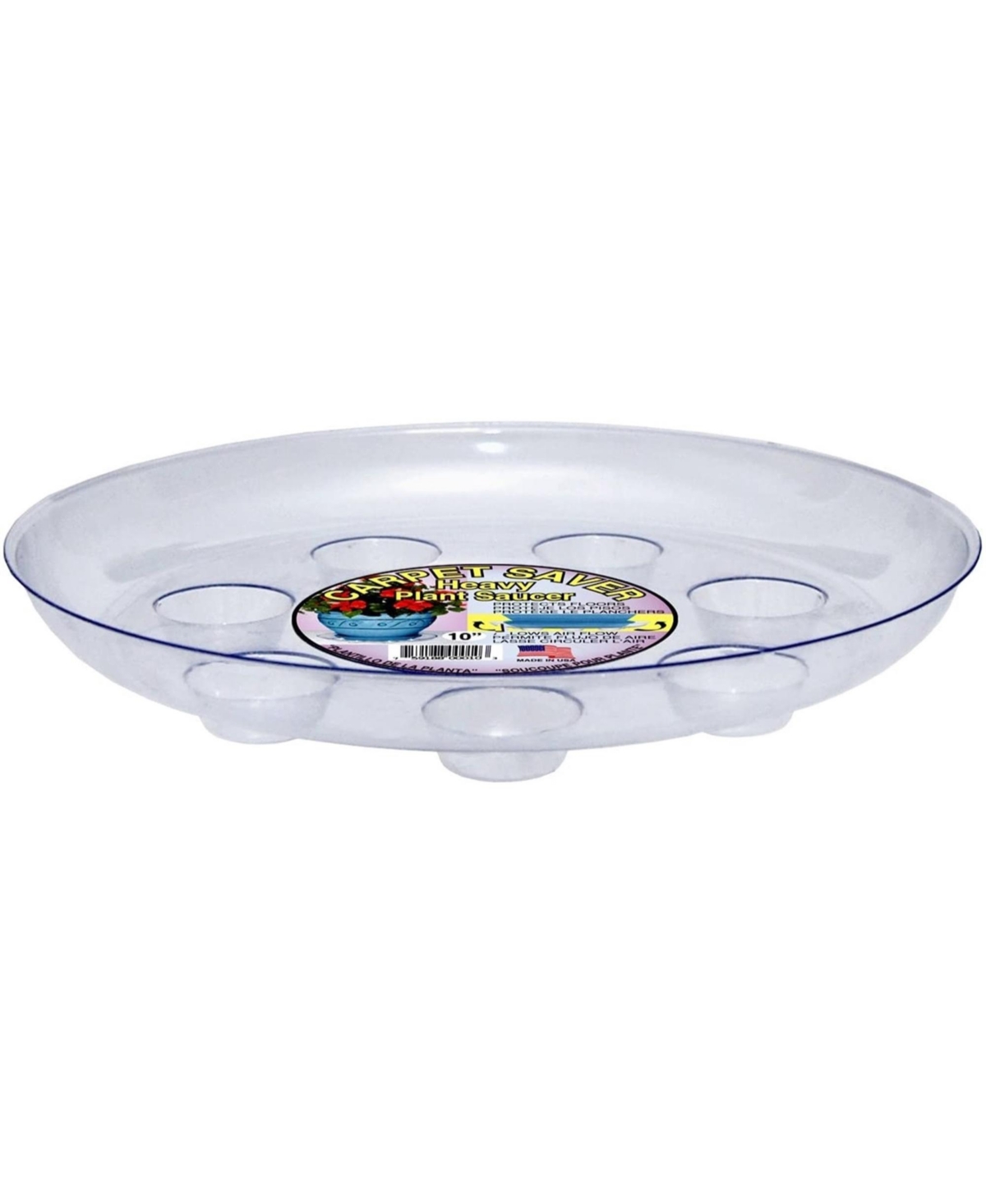 Heavy Gauge Footed Plastic Saucer, Clear, 10-Inch - Clear